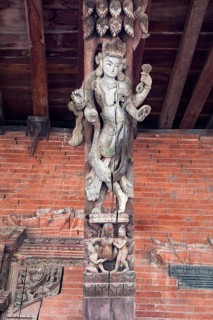 Erotic figures carved in wood