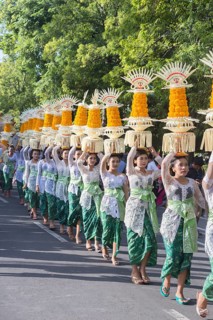 Balinese artists performing at the opening parade of the 2015 Bali Arts Festival