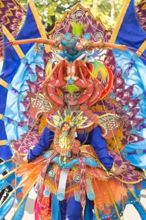 Balinese artist performing at the opening parade of the 2015 Bali Arts Festival