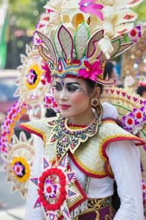Balinese artist performing at the opening parade of the 2015 Bali Arts Festival