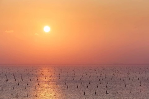 Sunset over Songkhla Lake