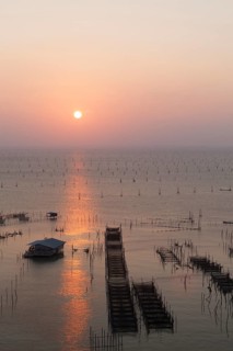 Sunset over Songkhla Lake