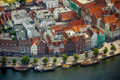Town houses by the Trave