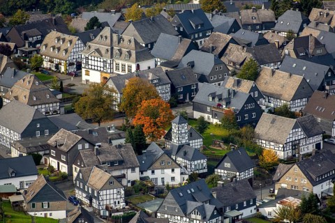 Timbered houses
