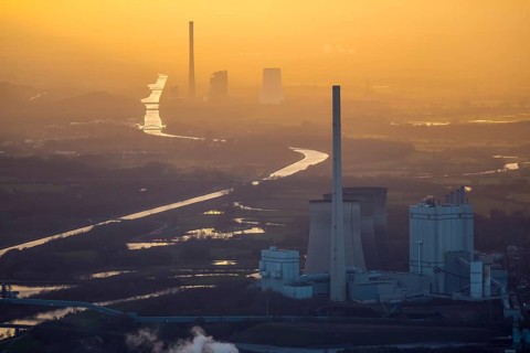 Gersteinwerk power plant in front
