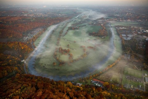 Fog at the river Ruhr