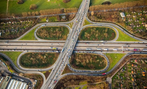 Motorway junction A40 and A59