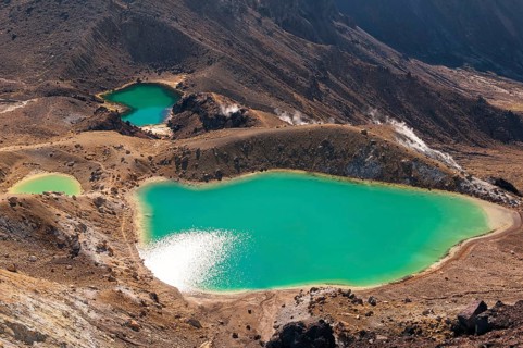 Emerald Lakes at the Tongariro Crossing in Tongariro National Park