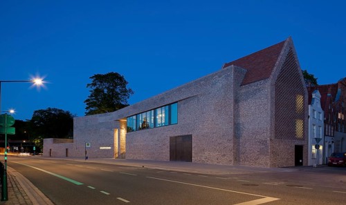 European Hanseatic museum at dusk