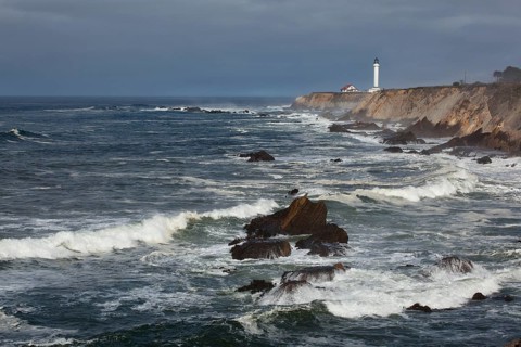 Lighthouse in the bay of Point Arena