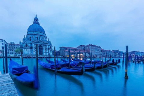 View of the Grand Canal at the Chiesa della Salute church