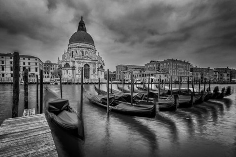 View of the Grand Canal at the Chiesa della Salute church