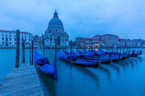 View of the Grand Canal at the Chiesa della Salute church