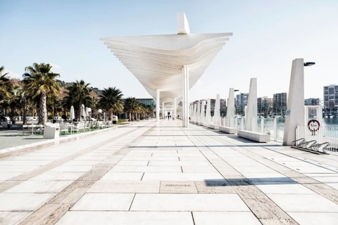 Promenade at the port