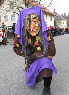 Witch at carnival parade
