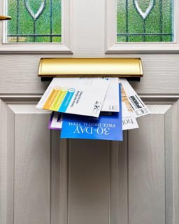 Letters coming through a letterbox