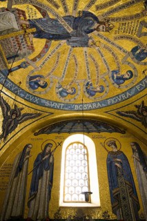 Golden mosaics in the chapel