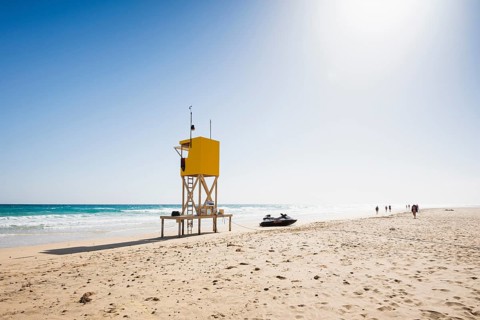 Beach Playa de Sotavento in Costa Calma