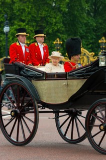 Carriage with Queen Elizabeth II. and Prince Philip