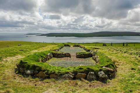 Viking longhouse ruins