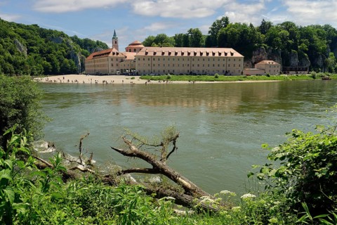 Weltenburg Abbey by the river Danube