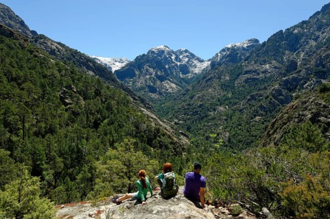 Resting in front of the Punta Pisciaghia