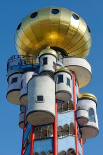 Kuchlbauer tower by architect Friedensreich Hundertwasser