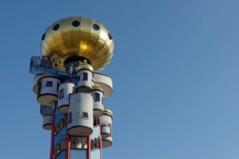 Kuchlbauer tower by architect Friedensreich Hundertwasser