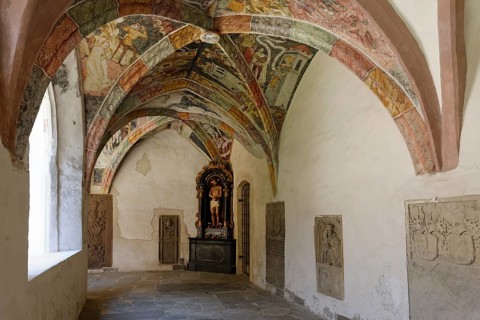 Cloister in the Augustinter-Chorherrenstift Monastery Neustift near Brixen