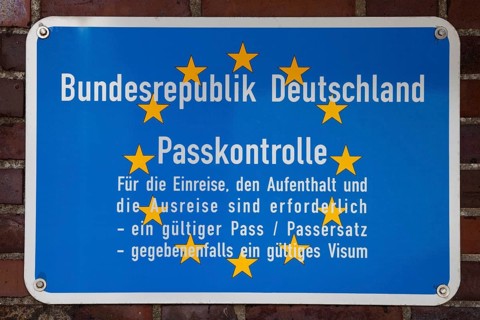 German border sign