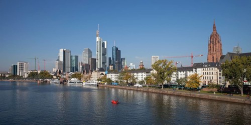 Skyline with financial district