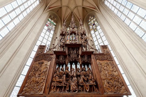 Chancel with Holy Blood Altar by Tilman Riemenschneider