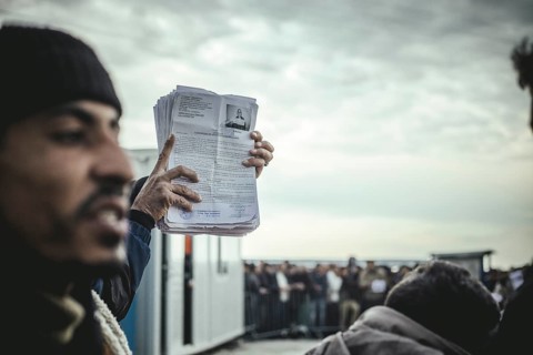 Idomeni refugee camp on the Greek Macedonia border