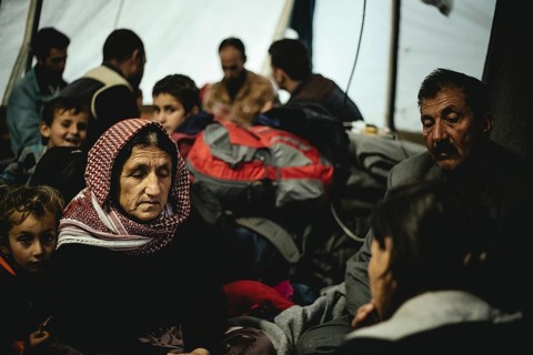 Idomeni refugee camp on the Greece-Macedonia border