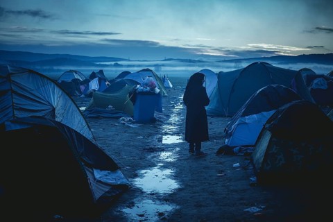 Idomeni refugee camp on the Greece-Macedonia border