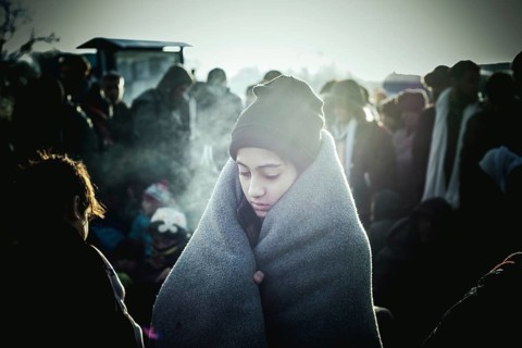 Idomeni refugee camp on the Greece-Macedonia border