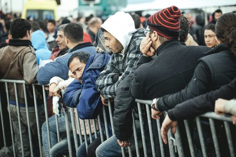 Idomeni refugee camp on the Greece-Macedonia border