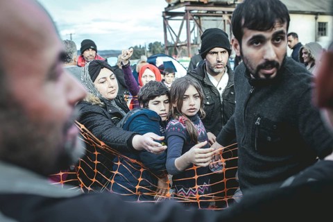 Idomeni refugee camp on the Greece-Macedonia border