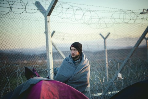 Idomeni refugee camp on the Greece-Macedonia border