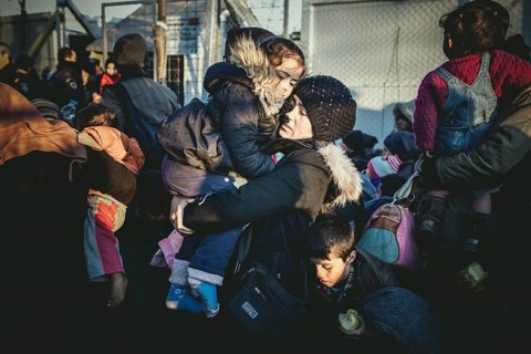 Idomeni refugee camp on the Greece-Macedonia border