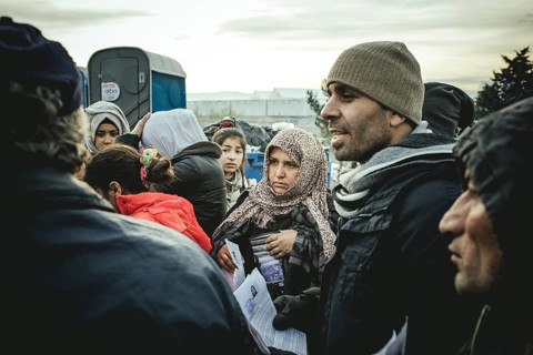 Idomeni refugee camp on the Greece Macedonia border