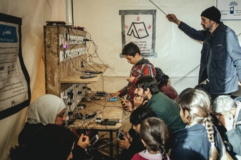 Idomeni refugee camp on the Greece Macedonia border