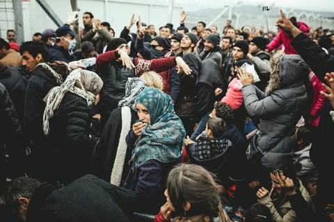 Idomeni refugee camp on the Greece Macedonia border