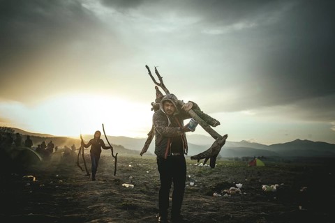 Idomeni refugee camp on the Greece Macedonia border