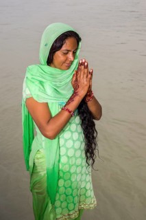 A young woman with long black hair