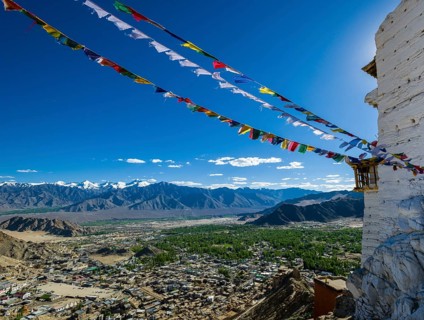 The monastery Namgyal Tsemo Gompa and Tsemo Fort