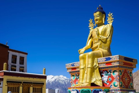 A huge statue of Maitreya