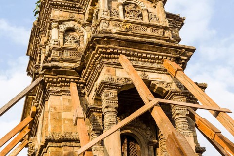 The Siddhi Laxmi Temple got damaged during the 2015 earthquake