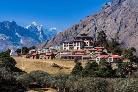 View of Tengboche Gompa monastery