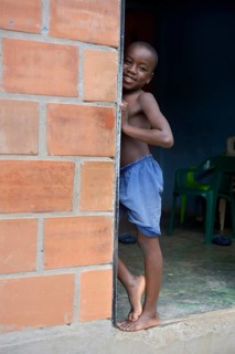 Boy in a door